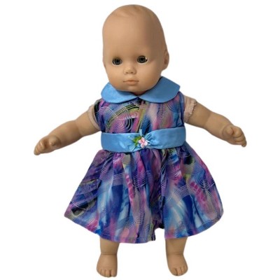 Doll Clothes Superstore Blue Splash Dress Fits 15 Inch Baby Dolls