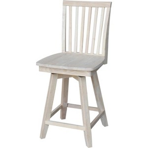 International Concepts Mission Counter Height Stool - With Swivel  - 24" Seat Height - 1 of 3