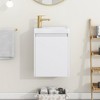 TROPOW 16" Bathroom Vanity with Sink Combo, Vanity Cabinet with Soft-Close Doors, Wall Bathroom Cabinet Floating Vanity Sink for Small Space - 2 of 4