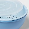 3pc Soak & Strain Colander and Bowl Set with Lid Blue - Room Essentials™ - 3 of 3