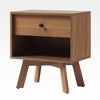 VYNXARIA Mid-Century Modern Minimalist 1-Drawer Nightstand ¨C Mocha - 3 of 4