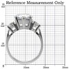 Slickblue Polished Stainless Steel Three-Stone Engagement Ring for Women - 15mm Clear CZ Pear, Synthetic, Size 5-10 - 3 of 4