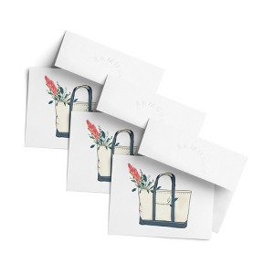 Everyday Greeting Card Pack (3ct) "Tote Bag With Flowers" by Ramus & Co - 1 of 4