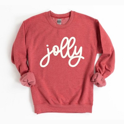 Simply Sage Market Women's Graphic Sweatshirt Jolly Bold Cursive Puff Print