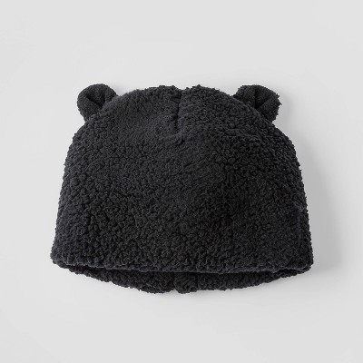 Image of Girls' Fleece Ear Beanie - Cat & Jack™ Black