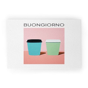 Mambo Art Studio Take away coffee Buongiorno 30" x 20" Welcome Mat - Society6 - 1 of 3