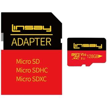 LINSAY High Speed Micro SD CARD 128GB V30 4K ULTRA HD