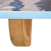 HomeRoots 24" Blue And Natural Wood Agate Pattern Wall Mount Accent Shelf - 4 of 4