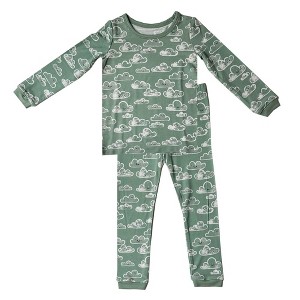 tiny knot co. Toddler Gender Neutral Buttery Soft Durable, Tagless Printed TENCEL Modal Pajama Set - 1 of 4