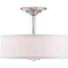 Progress Lighting, Inspire Collection, 2-Light Semi-Flush, Brushed Nickel, Etched Glass with Summer Linen Shade - 4 of 4