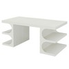 Resenkos Computer Desk, Office Desk, Study Desk,62" Executive Desk, Modern Office Computer Desk with Storage Shelves,White - 2 of 4