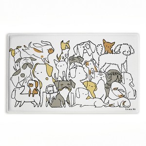 Stupell Industries Eclectic Dog Breeds Printed Plush Bath Mat And Bath Rug, Design By Lisa Wehmeyer, 18"X30" - 1 of 4