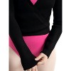 Capezio Women's Ribbed Knit Wrap Sweater - 4 of 4
