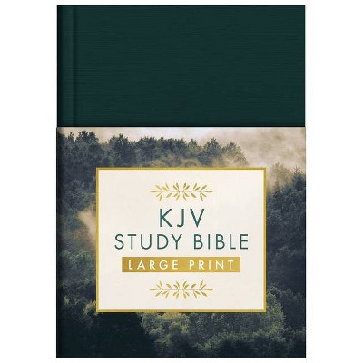 KJV Study Bible - Large Print [gold Spruce] - by  Compiled by Barbour Staff (Hardcover)