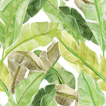 Tempaper & Co. 28 sq ft Bahama Palm Key Lime Peel and Stick Wallpaper