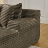 VAISP Two-seater Velvet Lounge Chair - No Assembly Fluffy Sofa, Modern Black Lounger for Living Room & Bedroom - 3 of 4