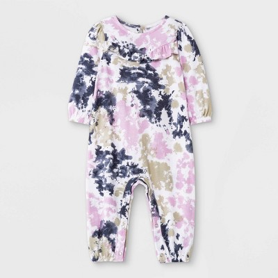 Image of Grayson Mini Baby Girls' Jersey Tie-Dye Romper - 0-3M