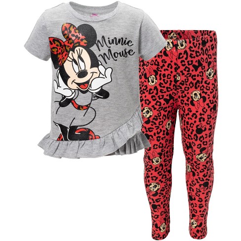 Disney Minnie Mouse Mickey Mouse Fleece Hoodie And Leggings Outfit
