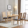 Christopher Knight Home Brownell French Country Wood and Cane Upholstered Dining Chairs (Set of 4) - 2 of 4