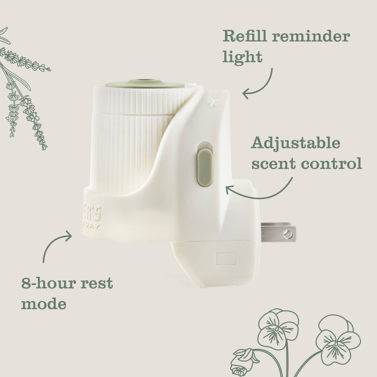 Mrs. Meyer's Clean Day Plug-In Scented Oil Warmer Rain - thumbnail 5