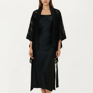princess polly baby blue dress Tulle, mesh and lace calf-length slip dress in Black for Women main image 1