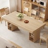 71-Inch Large Dining Table for 6-8 with Dual Side Storage, Wooden Kitchen Table w/ Large Tabletop & Sturdy Frame,for Kitchen, Dinner, Oak - 4 of 4