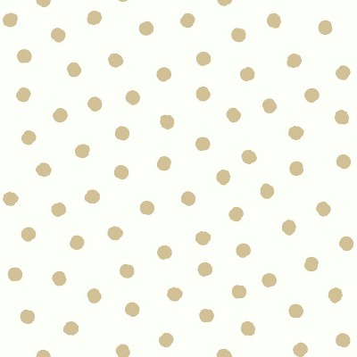 RoomMates Gold Dot Peel & Stick Wallpaper Gold