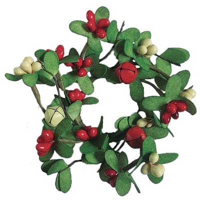 Sullivans Artificial Berry and Bell Wreath 6"H Green