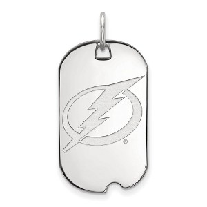 Black Bow Jewelry Sterling Silver Tampa Bay Lightning NHL Pendant - 1 of 3