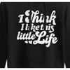 Women's - Instant Message - I Think I Like This Little Life Cropped Graphic Hoodie - 2 of 4