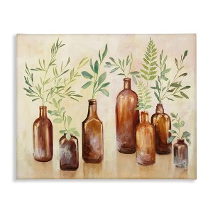 Stupell Industries Ferns and Plants Glass Jars Canvas Art, 30" x 24" - 1 of 4