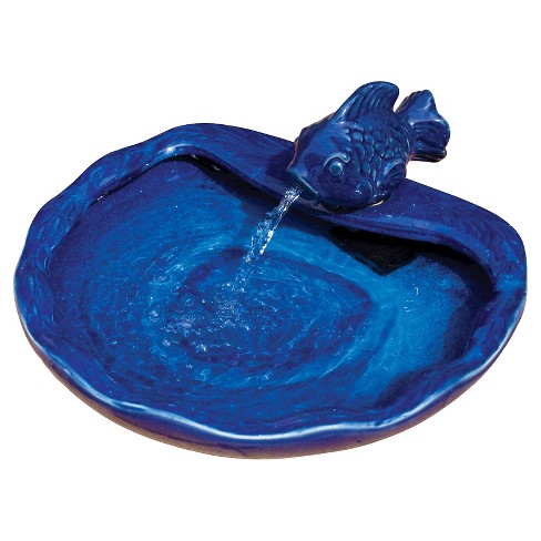 6.7" Ceramic Solar Koi Fountain - Smart Living - image 1 of 4