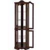 PAGED Elegant Bookshelf Lighted Corner Storage Cabinet with Tempered Glass Doors & Shelves, Display Case for Home Office, Study - 2 of 4