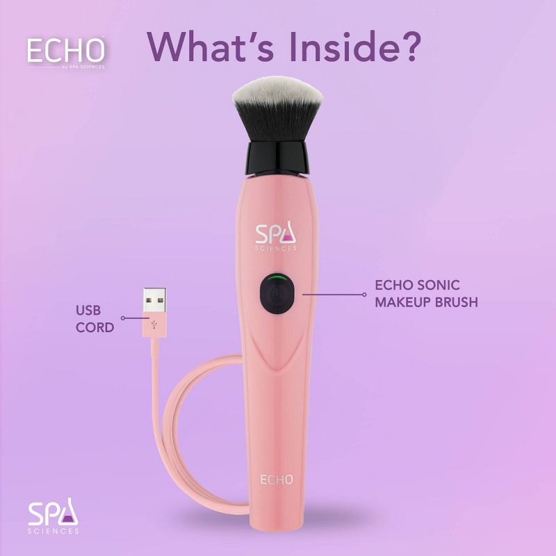 Spa Sciences ECHO Sonic Makeup Brush with Antimicrobial Bristles, 6 of 11