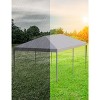 10x20 FT Pop Up Canopy Tent, Commercial Instant Canopy with 210D Oxford Fabric, Heavy Duty Steel Frame, White - 3 of 4