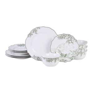 222 Fifth 12pc Hudson Valley Dinnerware Set - 1 of 4