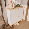 GlasFlength Shoe Racks Slim Entryway Organizer with Flip Down Doors and Adjustable Shelves for Small Living Spaces, White, 31.5"*9.45"*33.46" - 4 of 4