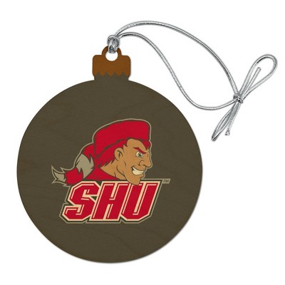 Sacred Heart University Secondary Logo Wood Christmas Tree Holiday Ornament