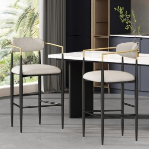 2 Sets of Bar Stools with Armsc for Enhanced Comfort and Style - 1 of 3