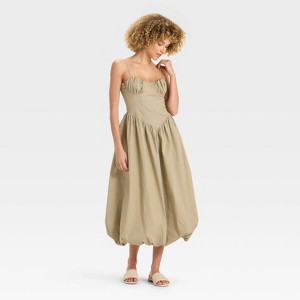 Women's Corset Bubble Midi A-Line Dress - Future Collective - 1 of 3