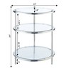 Royal Crest 3 Tier Round End Table Chrome  - Breighton Home - 4 of 4