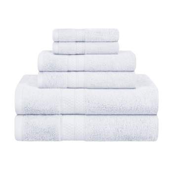 Plush and Highly Absorbent Greenbury Rayon from Bamboo and Cotton Blend Plush and Durable Modern Assorted 6-Piece Towels Set by Blue Nile Mills