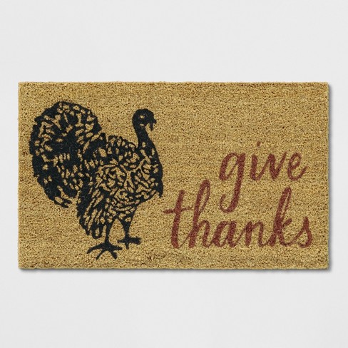 1 6 X2 6 Thanksgiving Turkey Doormat Black Threshold Target