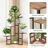 Unique Bargains Living Room Balcony Patio Garden Corner L-shaped Metal Plant Stand 6 Tiers - 4 of 4