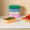 10pc (set of 5) Single Compartment Plastic Meal Prep Food Storage Container Set - Room Essentials™ - 2 of 3