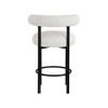 Meridian Furniture,Bordeaux Cream Boucle Fabric Stool, Set of 2 - 2 of 4