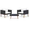 vidaXL Garden Furniture Set Black - 2 of 4