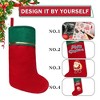 Aoibox 24 Pack Felt Christmas Stockings 19 Inch Red and White Hanging Ornaments White Cuff Gold Trim for Holiday Decorations - 4 of 4