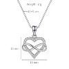 925 Sterling Silver Heart Collar Necklace with Cubic Zirconia for Women - Gift for Novia Esposa Mama en Navidad Aniversario - Joyería Brillante - 3 of 4