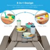 Best Choice Products Kids 3-in-1 Outdoor Convertible Activity Sand & Water Picnic Table w/ Umbrella - 2 of 4